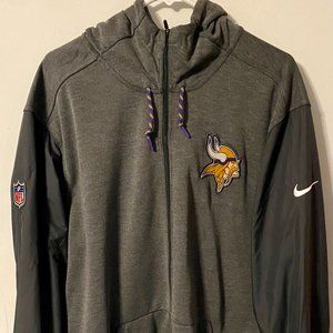 Mens NIKE MInnesota Vikings ON FIELD Zip Up Jacket